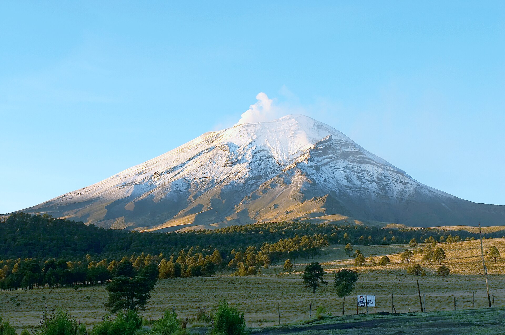 Der Vulkan Popocatépetl, Mexiko