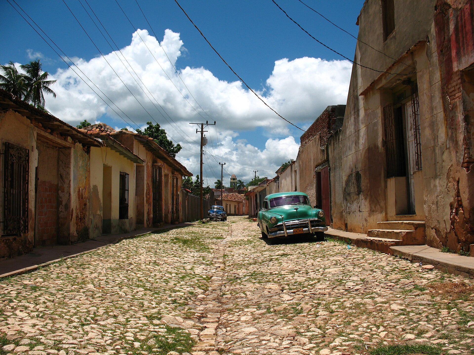 Kopfsteinpflastergasse in Trinidad, Kuba
